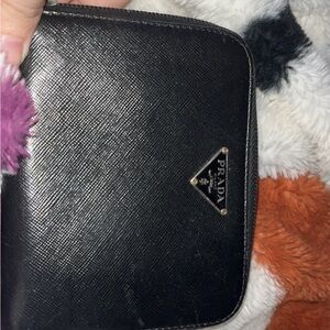 Prada Black Saffiano Leather Pouch